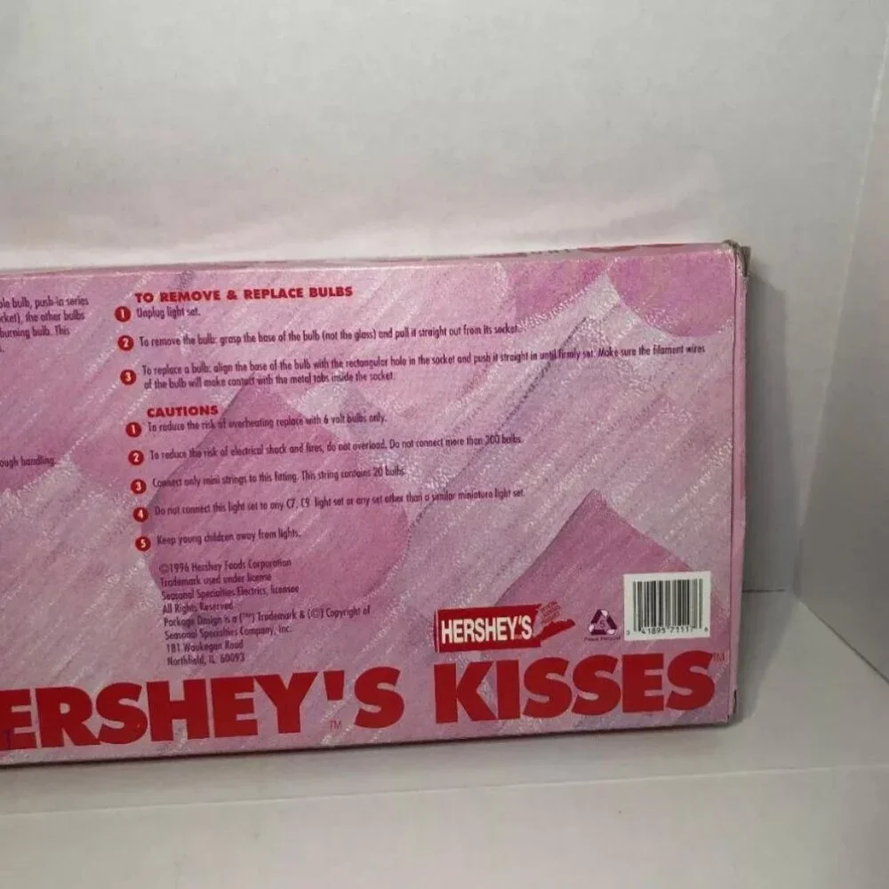Vintage Red Hershey's 20 Kisses Indoor/Outdoor Valentine's Works Holiday Working